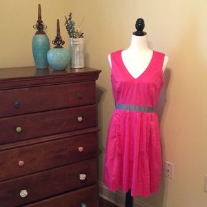 Nine West NWT hot pink and gray dress
